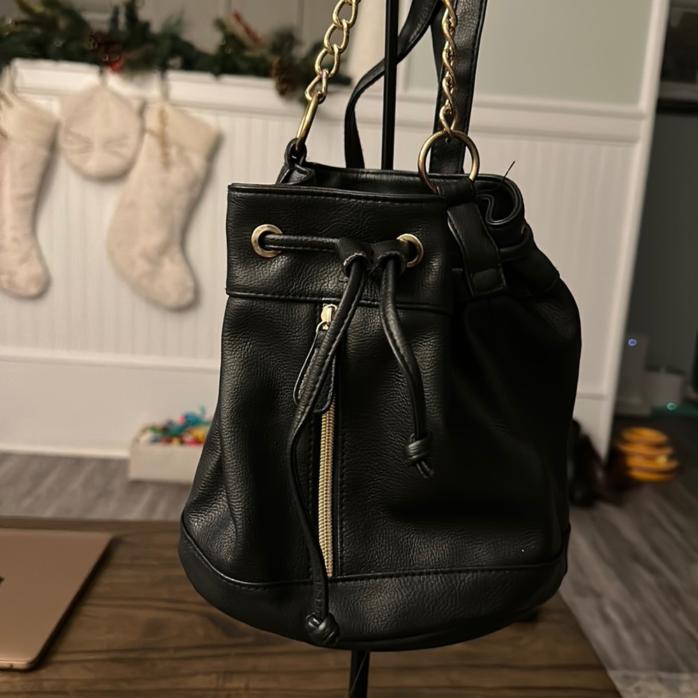 Vegan Leather Bucket Bag
